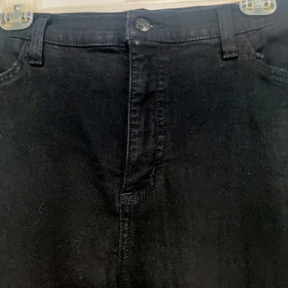 NYDJ Womens 16 Bootcut Jeans Lift & Tuck Stretch Black Beaded Back Pockets USA - Picture 2 of 11